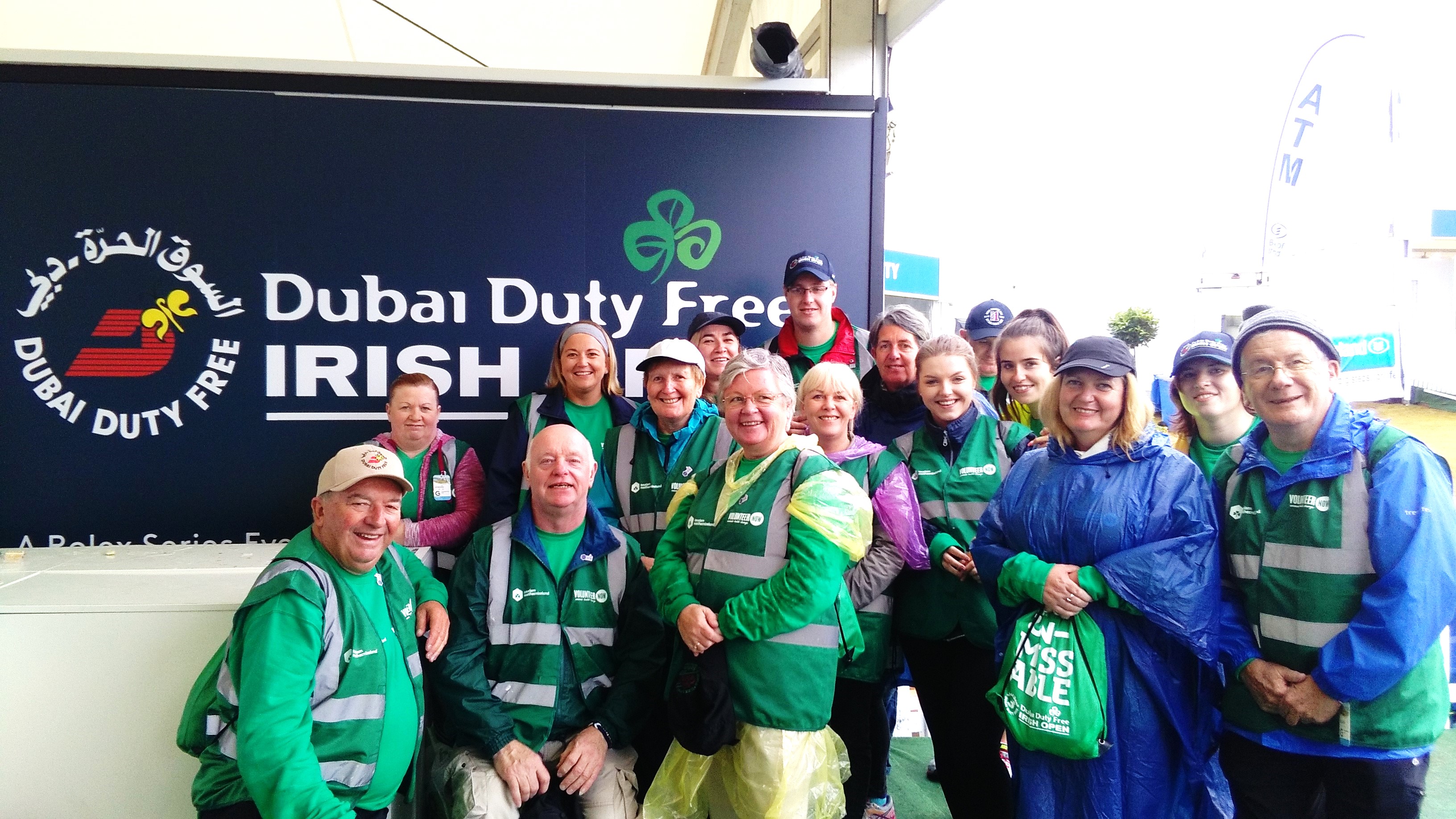 A group of event volunteers at the Irish Open